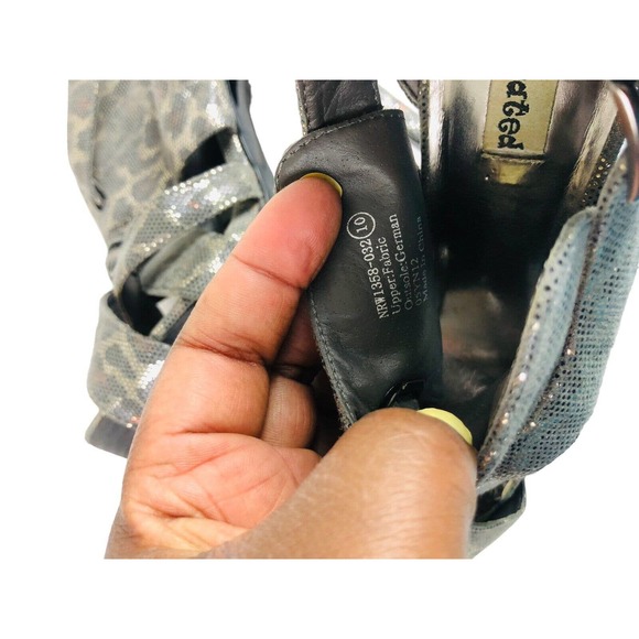 3311 Platform Heels Animal Print Metallic Dance Stripper Studded Rhinestone 10 - Picture 8 of 9